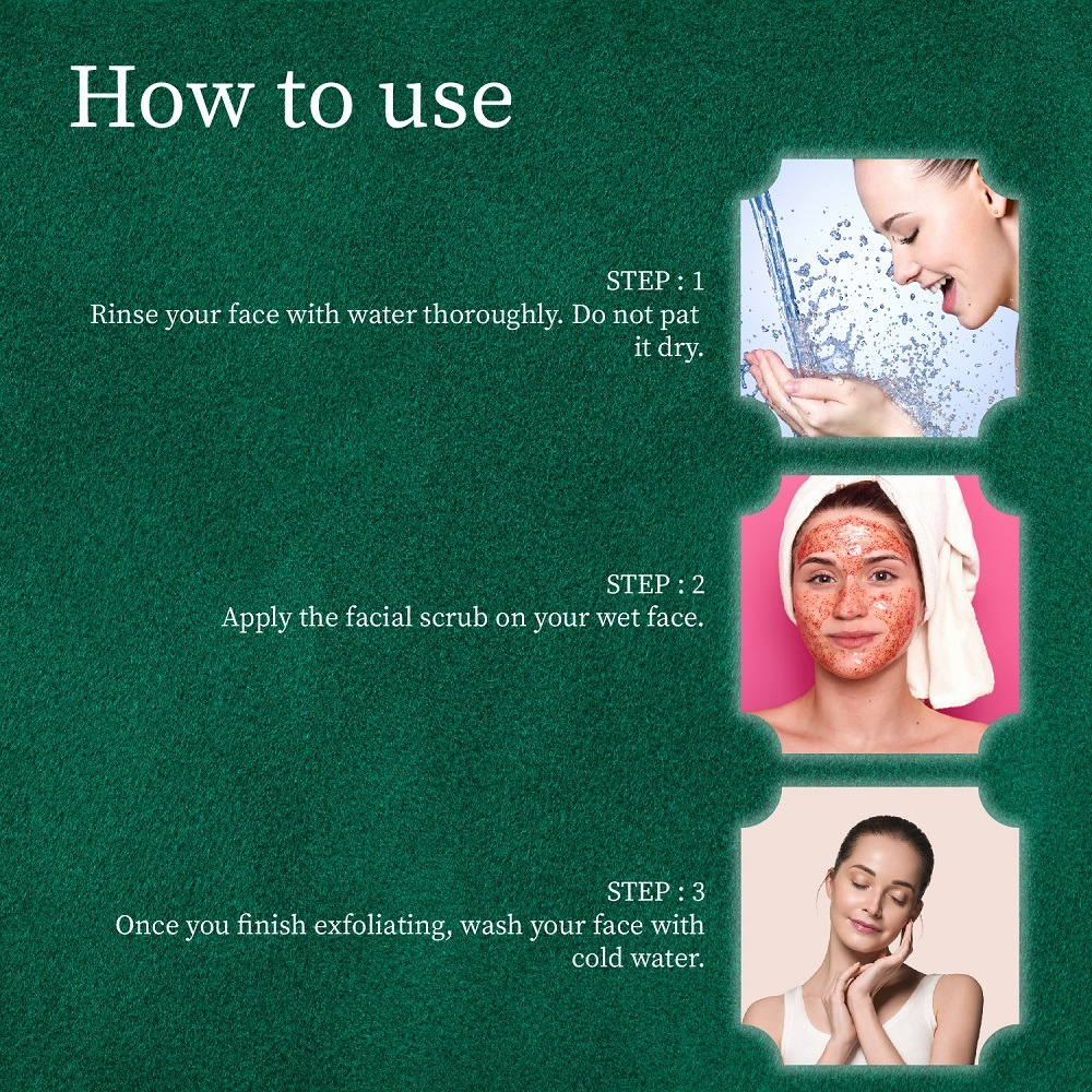 Grolet Natural Green Tea Face Scrub For Clarifying Skin