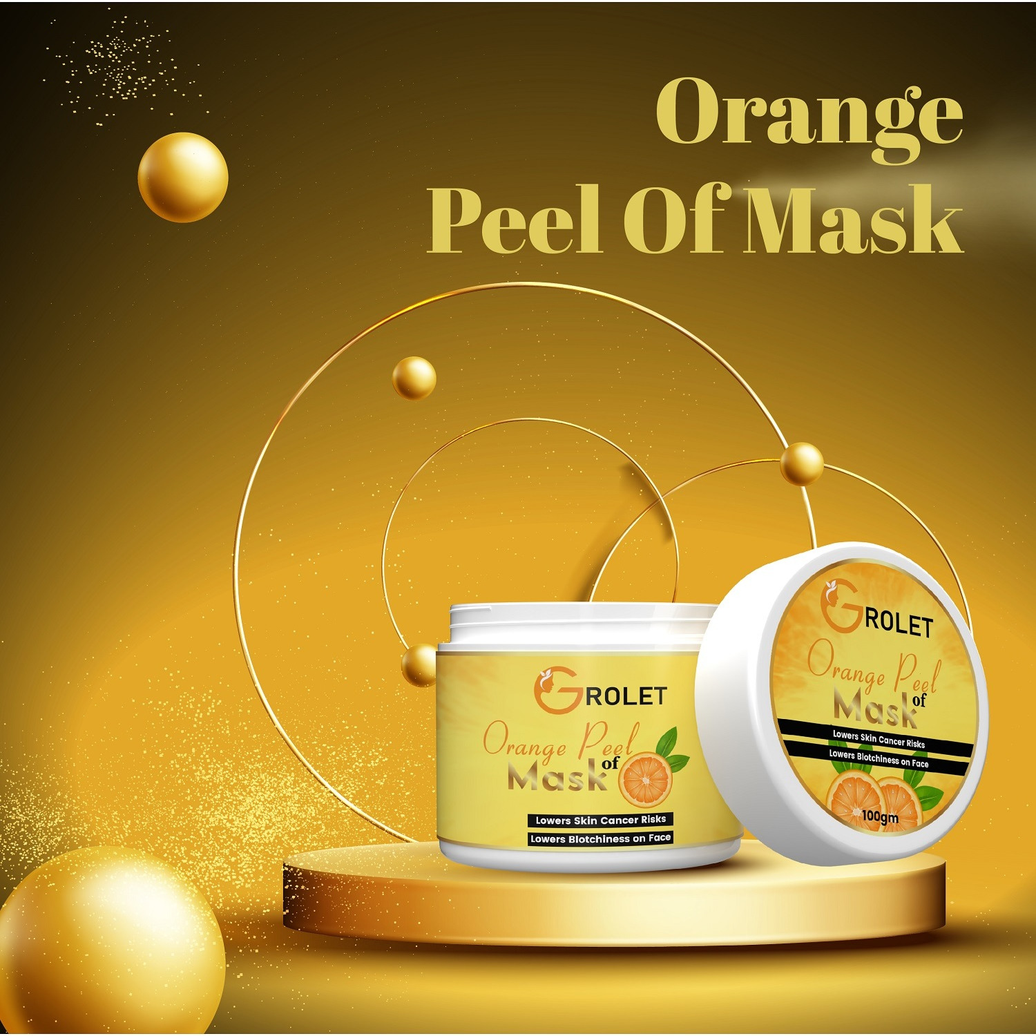 Grolet Natural Orange Peel-Off Brightening Face Mask