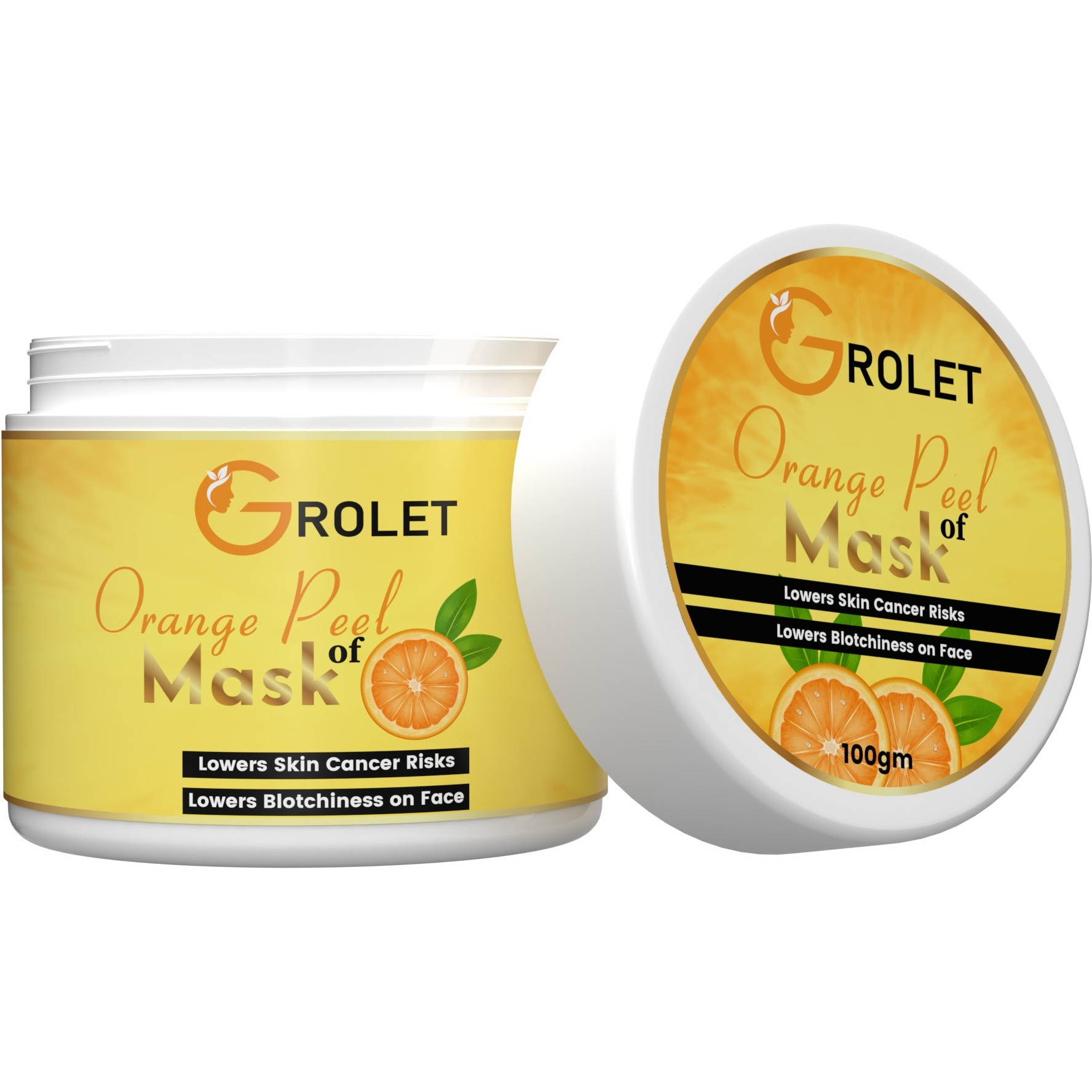 Grolet Natural Orange Peel-Off Brightening Face Mask