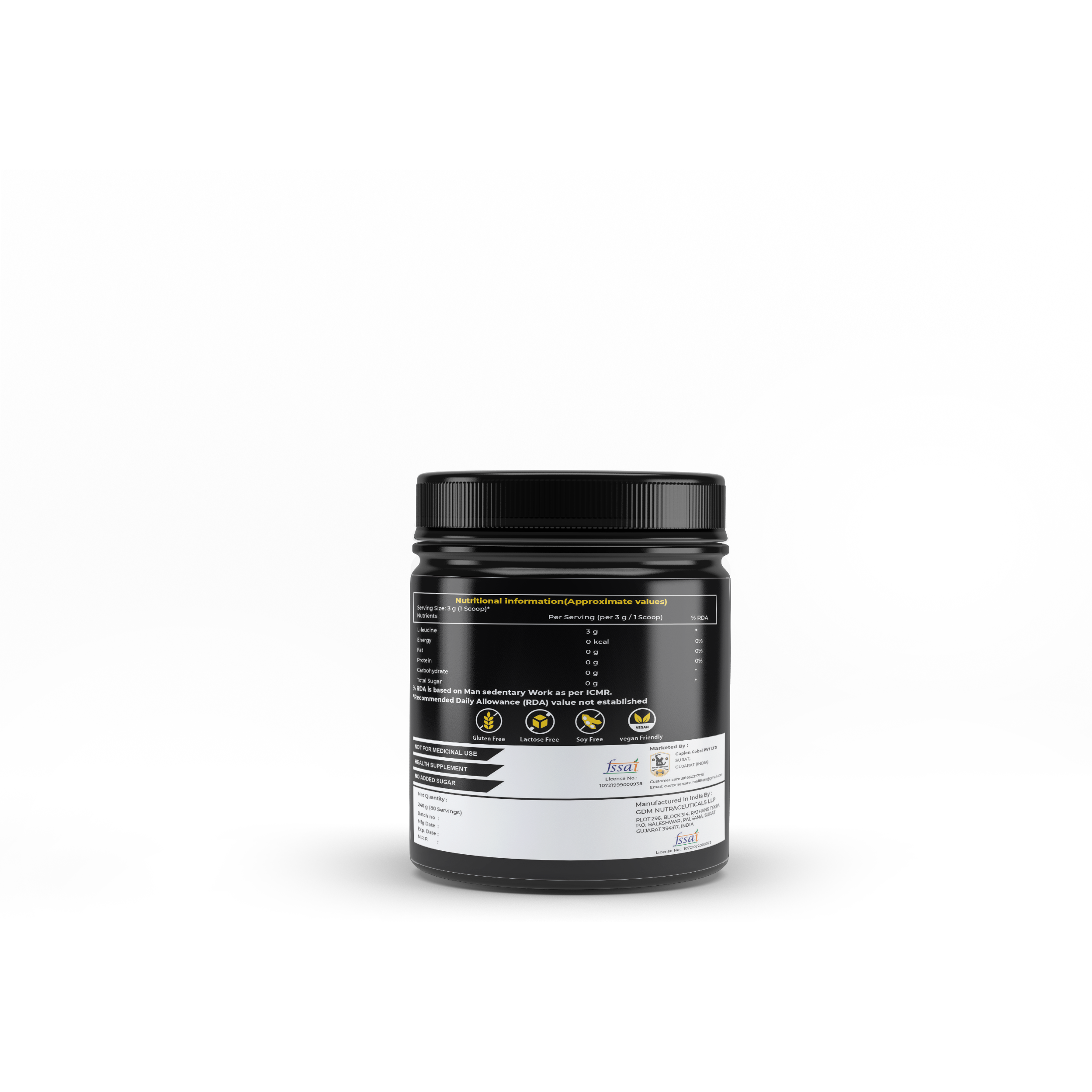 IRON LIFTERS L-Leucine Powder Intra Workout Supplement