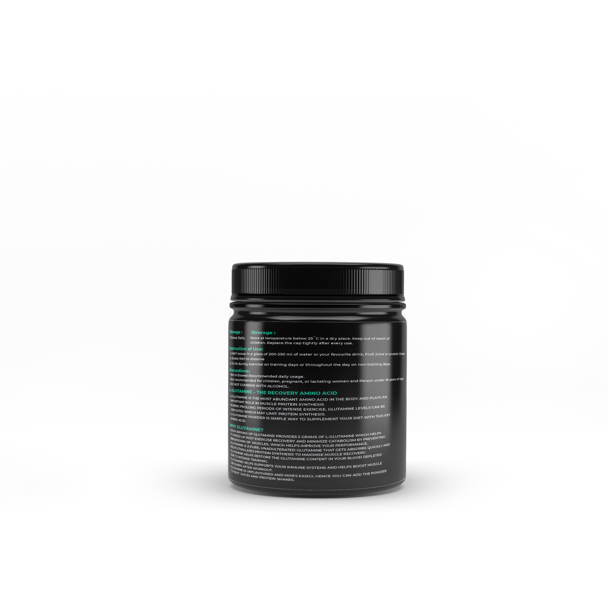 IRON LIFTERS GLUTAMINE Nutrition Powder 60 Servings 3000MG for Superior Muscle Growth