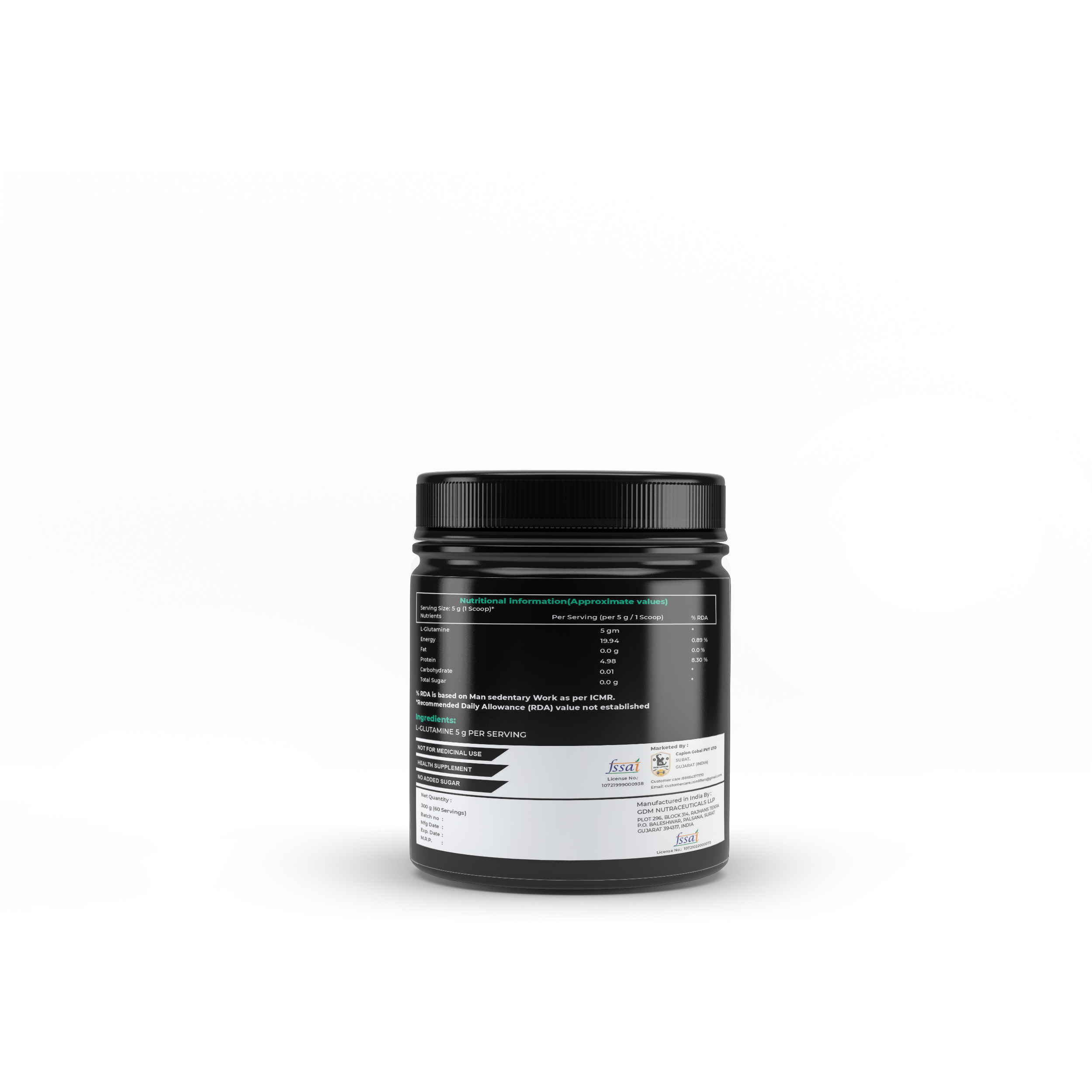 IRON LIFTERS GLUTAMINE Nutrition Powder 60 Servings 3000MG for Superior Muscle Growth