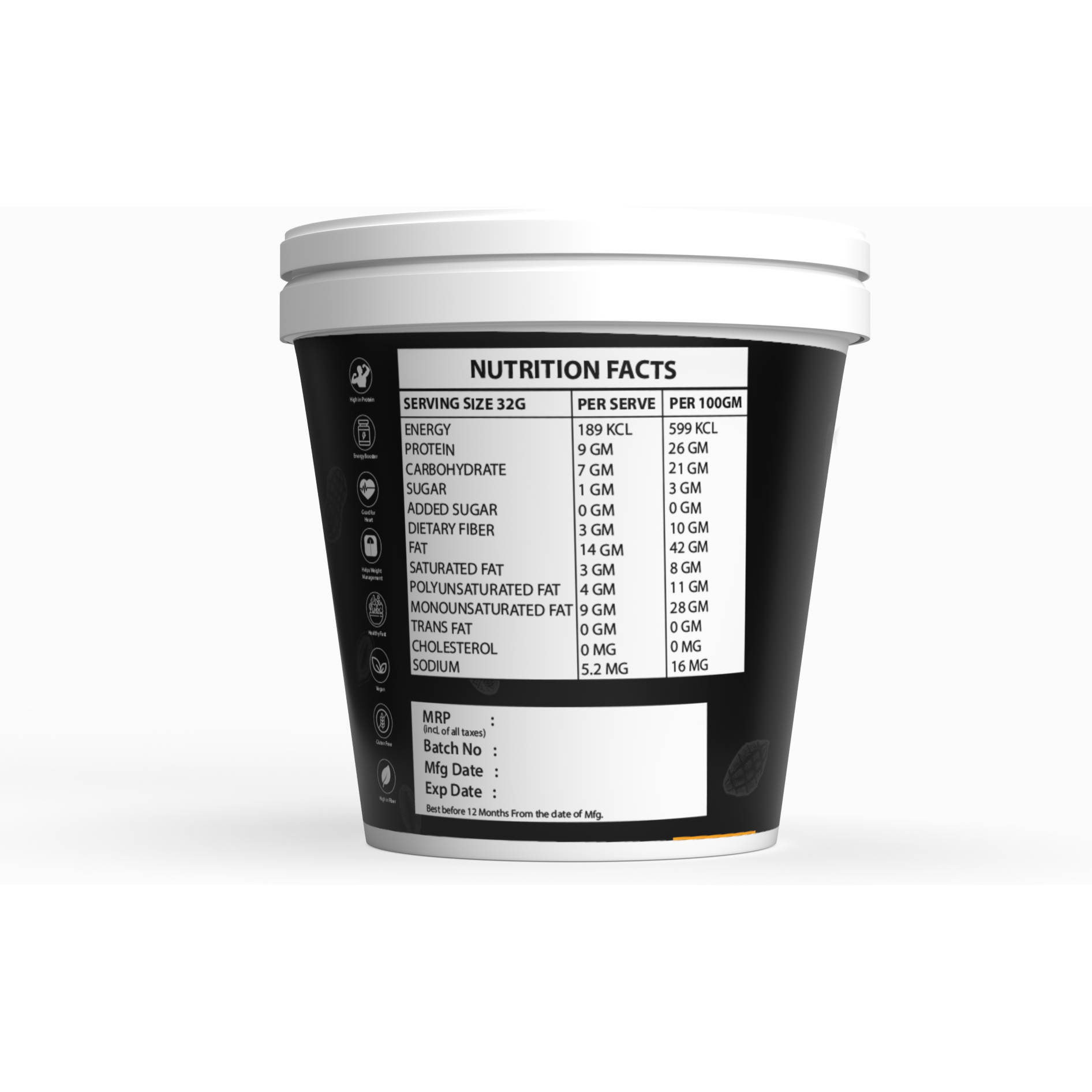 IRON LIFTERS High Protein All Natural Roasted Peanuts Butter Super Crunchy Unsweetened| No Added Sugar, Salt, or Hydrogenated Oils | 300 gm (Size 300 gm, Flavor Unflavoured Crunchy 300gm)