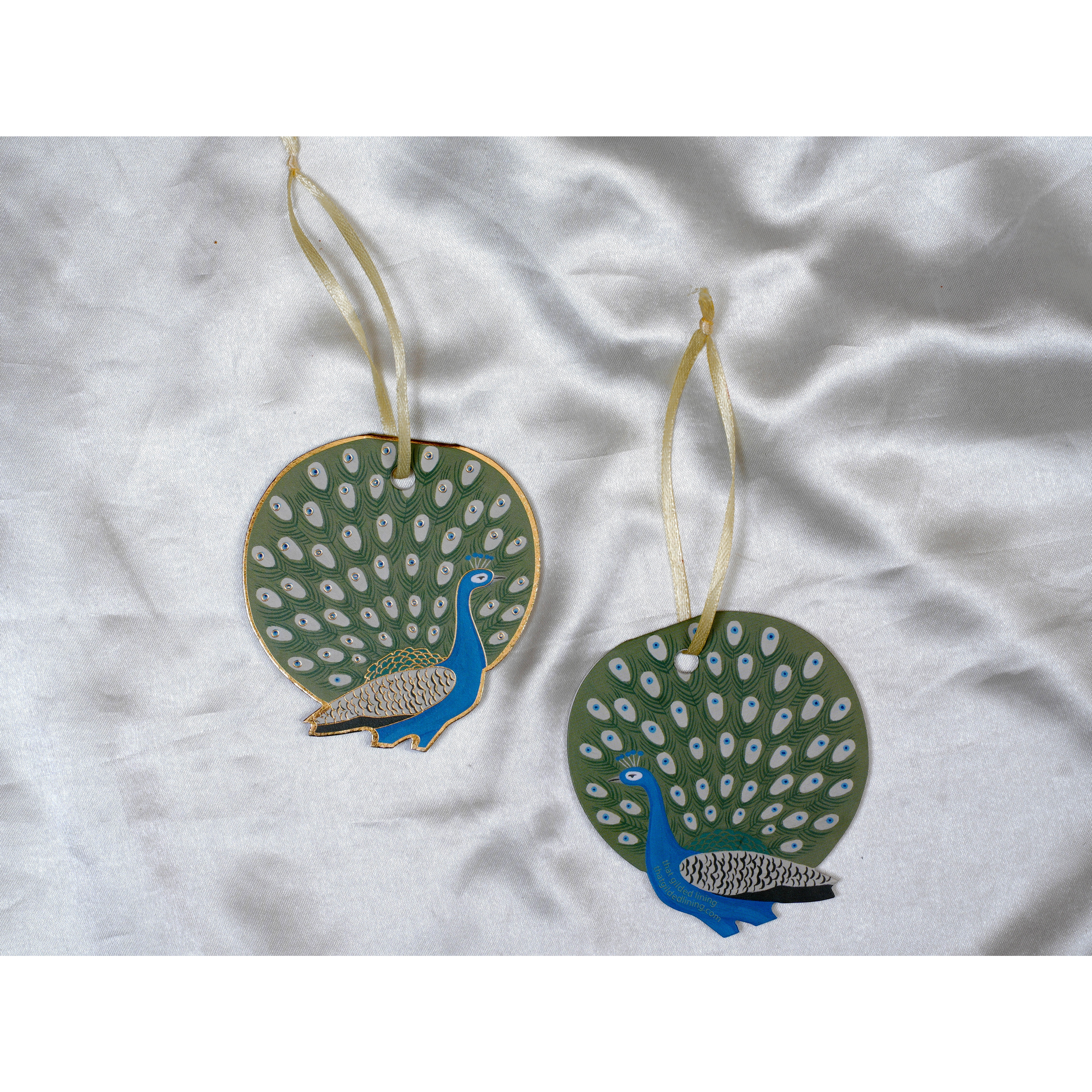 Folded Tags- Udaipur - Gilded Peacock- Pack of 20