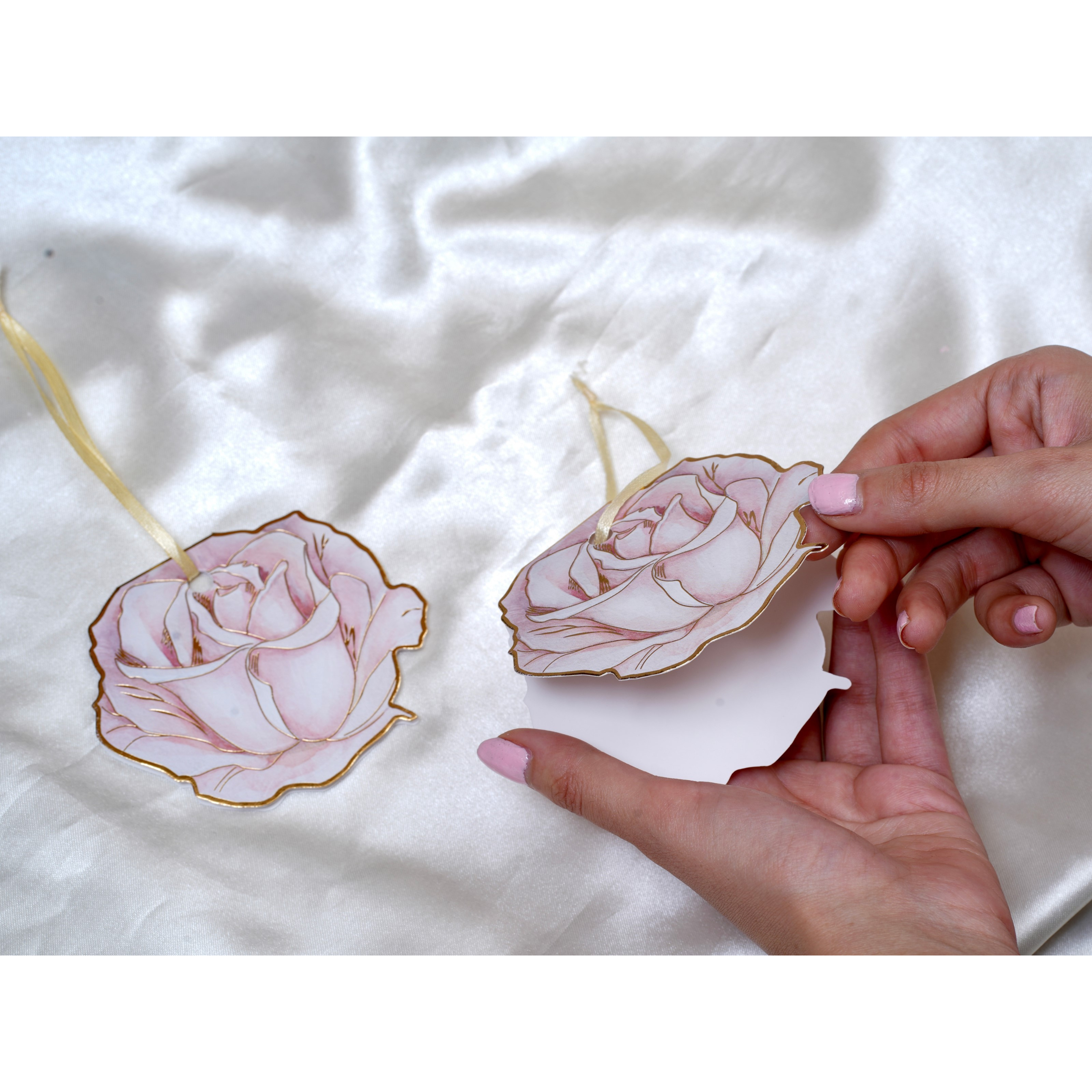 Folded Tags-- Gilded Rose- Pack of 100