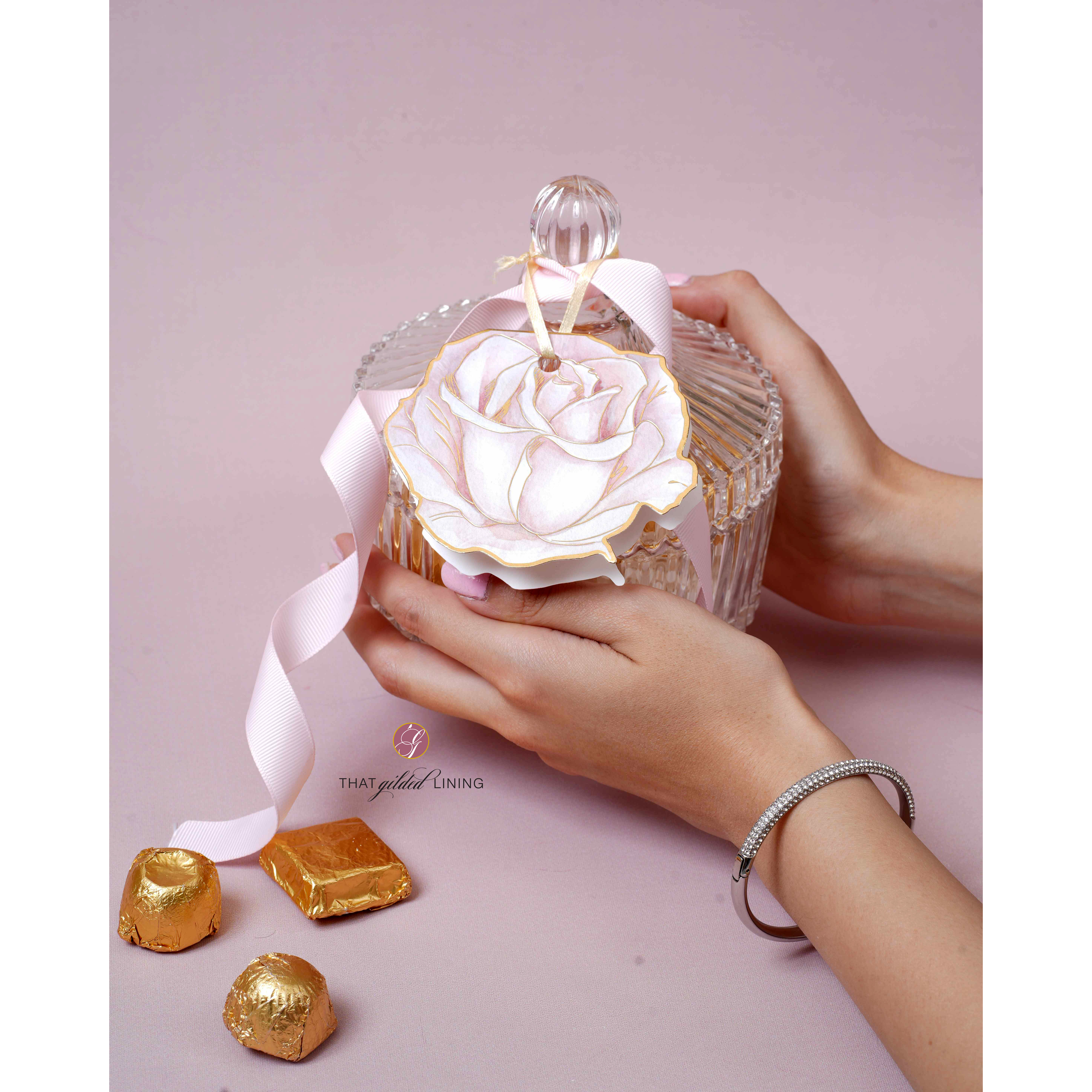 Folded Tags-- Gilded Rose- Pack of 100