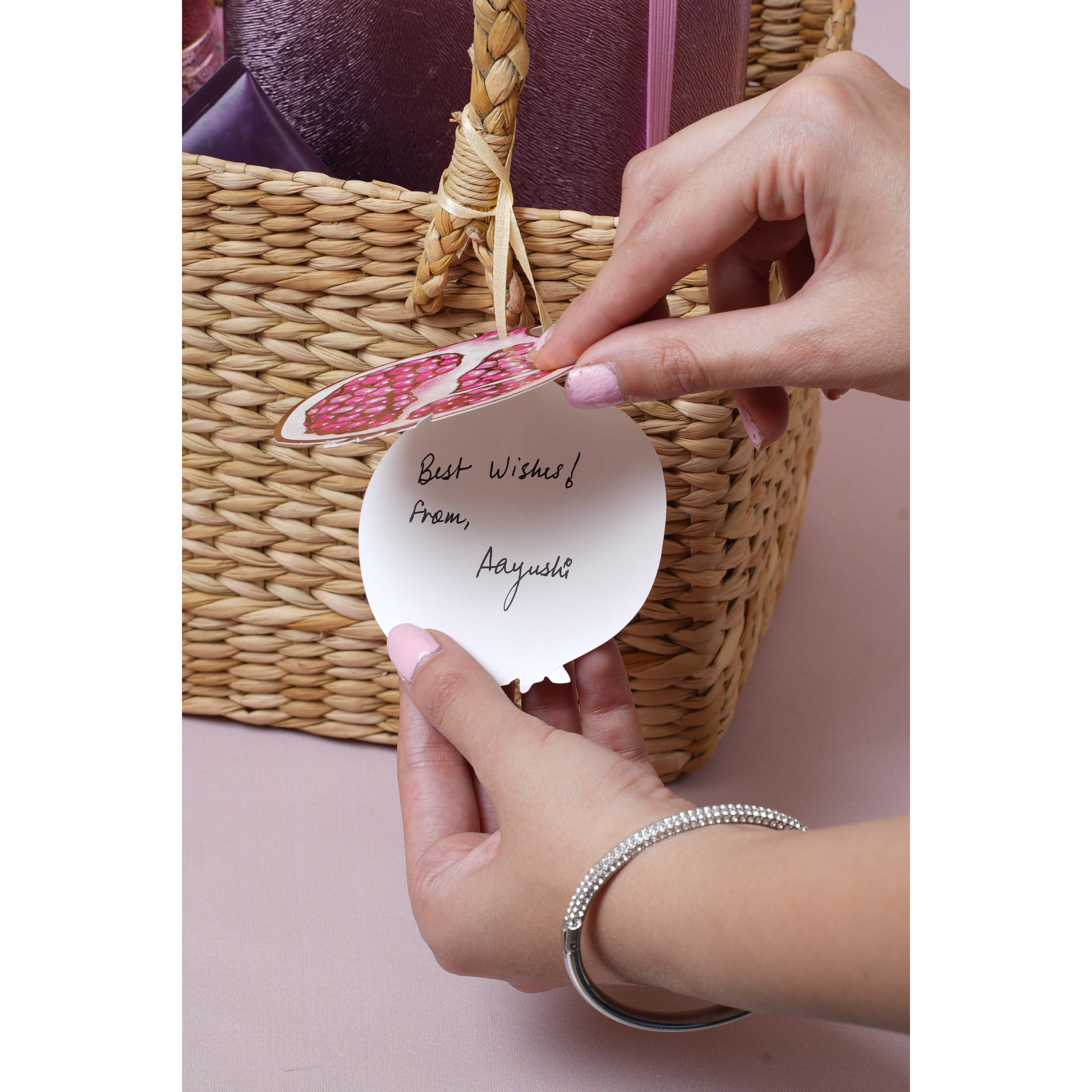 Folded Tags-Gilded Pomegranate- Pack of 20