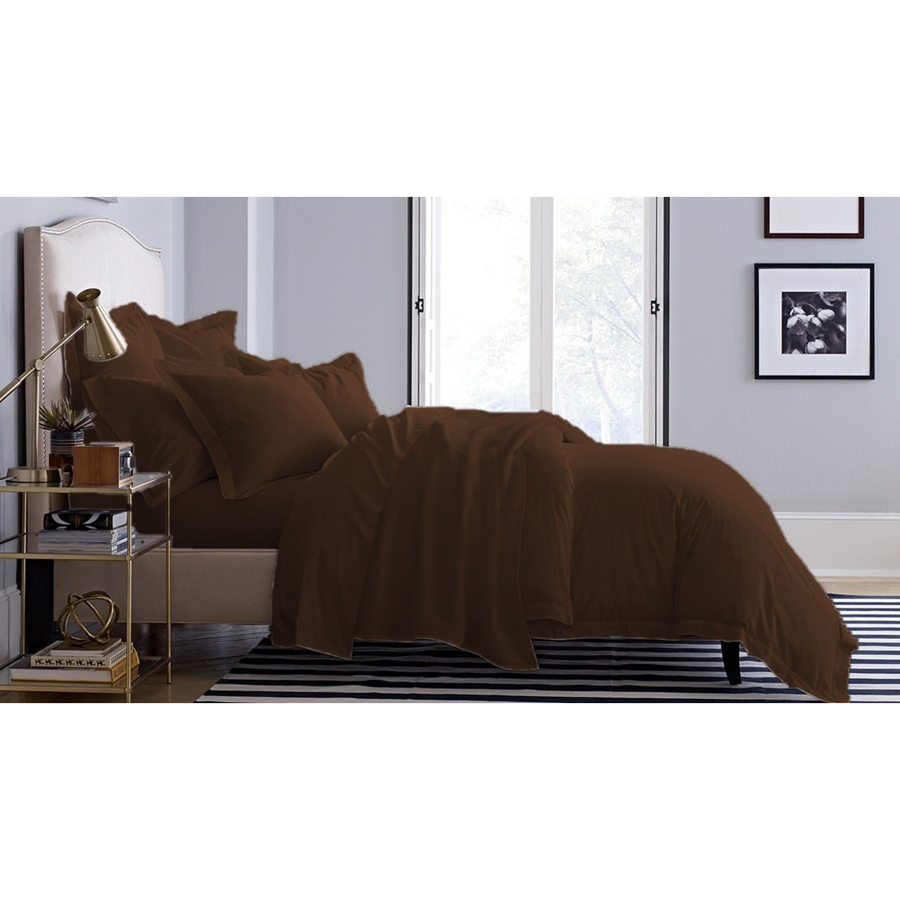 Buy Online Home Decor Bed Fitted Chocolate Color King Size Bed