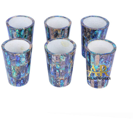 Marble Glass Tray set