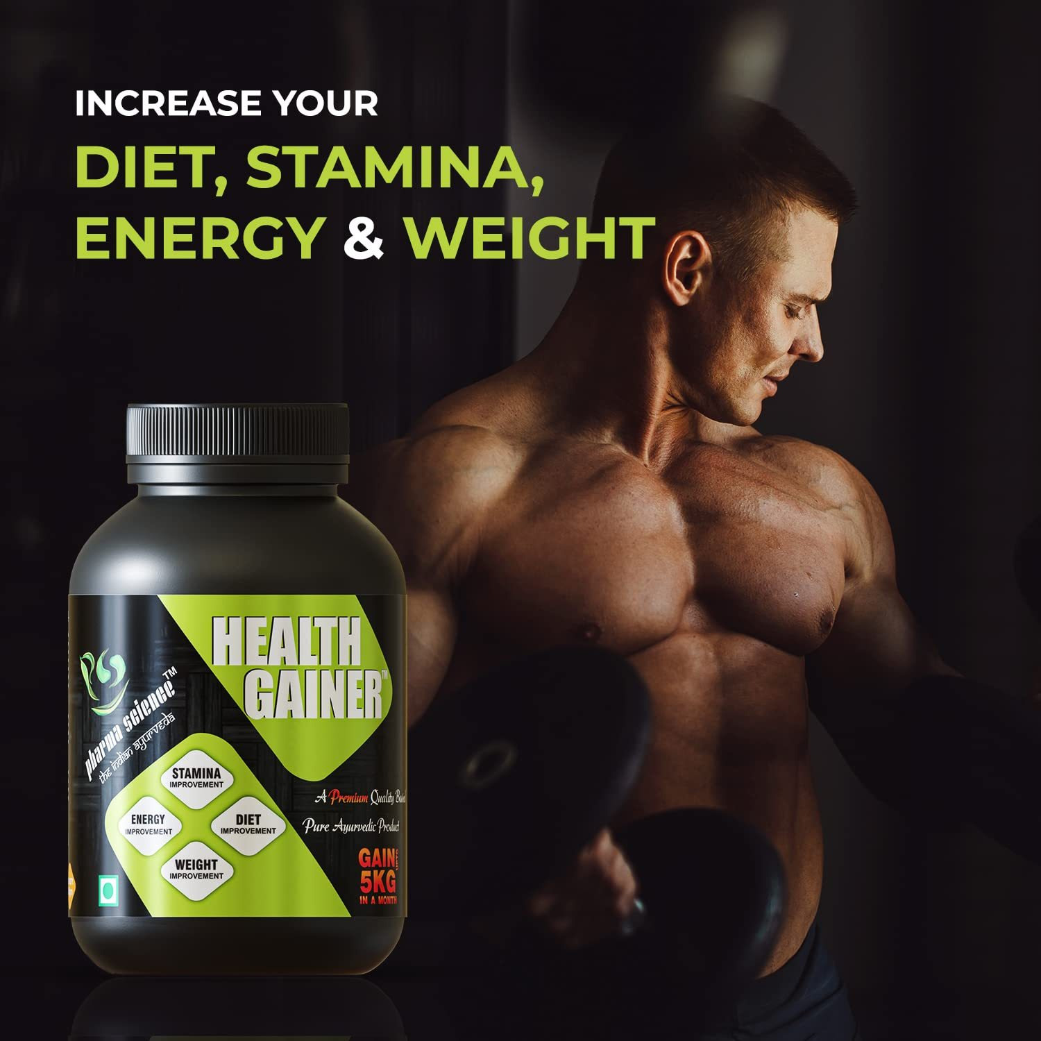 Pharma Science Weight Gainer Supplement Powder for Men and Women -100gm