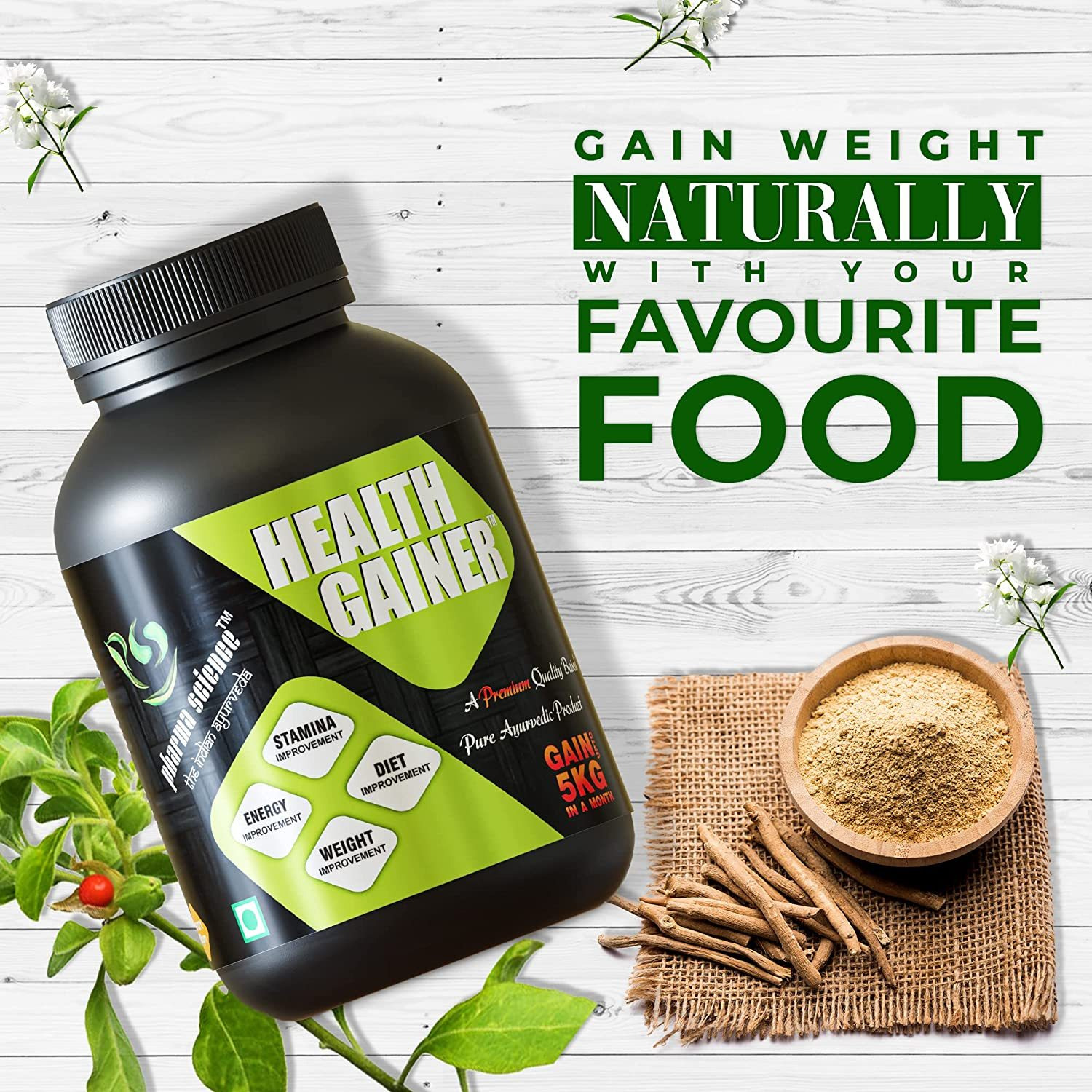Pharma Science Weight Gainer Supplement Powder for Men and Women -100gm