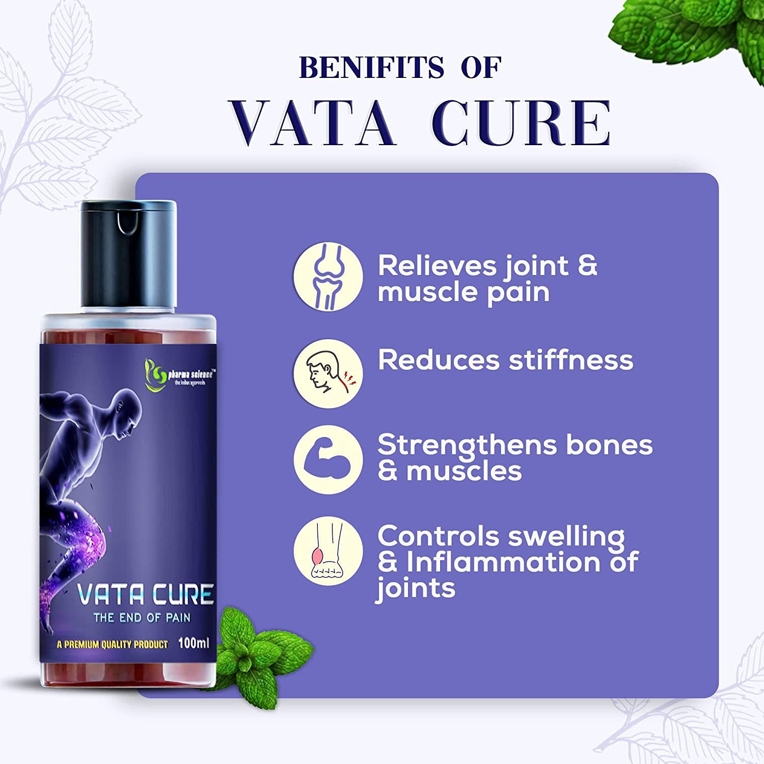 Pharma Science Ayurvedic Pain Relief oil for Body, Back, Knee, Legs, Shoulder and Muscle-100ml