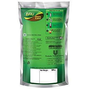 BRU Green Label Pouch - 500 Gm (1.1 Lb)