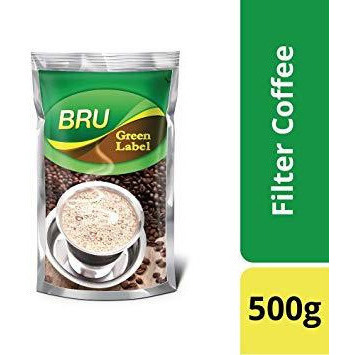 BRU Green Label Pouch - 500 Gm (1.1 Lb)