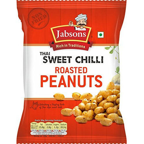 Jabsons Thai Sweet Chilli Roasted Peanuts - 140 Gm (4.94 Oz)