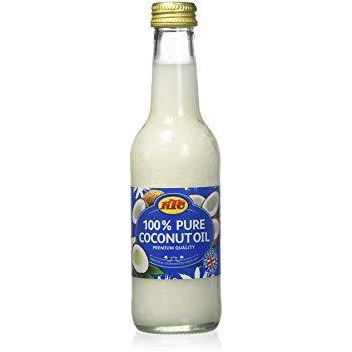 KTC Coconut Oil Glass Bottle - 250 Ml (8.45 Fl Oz)
