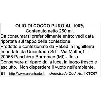 KTC Coconut Oil Glass Bottle - 250 Ml (8.45 Fl Oz)