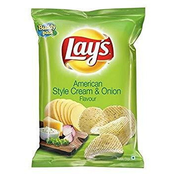 Lay's American Style Cream And Onion Chips - 52 Gm (1.83 Oz)