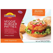 Nanak Veggie Burger Patties 8 Pc  - 640 Gm(22.5 Oz)