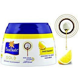 Parachute Gold Anti Dandruff Coconut & Lemon Hair Cream - 140 Ml (4.73 Fl Oz)