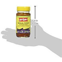 Priya Brinjal Pickle No Garlic - 300 Gm (10 Oz)