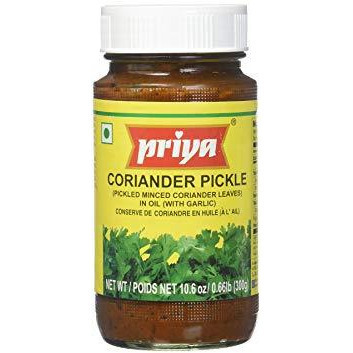 Priya Coriander With Garlic Pickle - 300 Gm (10 Oz)