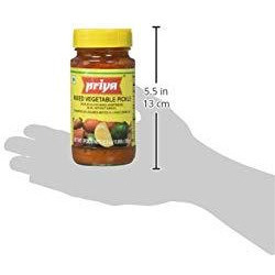 Priya Mixed Vegetable Pickle No Garlic - 300 Gm (10 Oz) [50% Off]