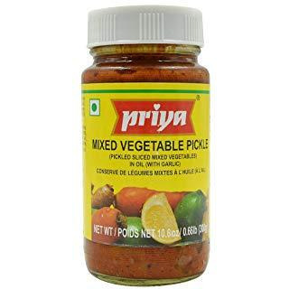 Priya Mixed Veg With Garlic Pickle - 300 Gm (10.58 Oz)