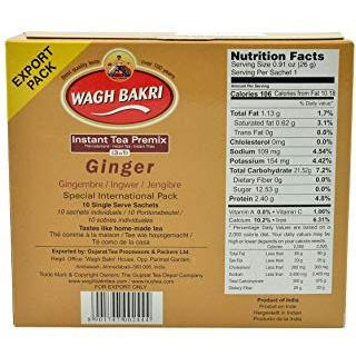 Wagh Bakri Instant Sweetened Ginger Tea - 260 Gm (9.17 Oz)