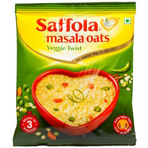 Case of 14 - Saffola Masala Oats Veggie Twist - 38 Gm (1.3 Oz)