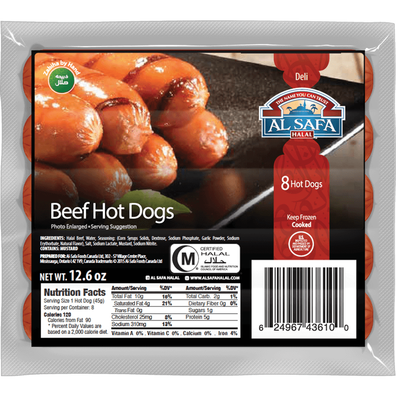 Al Safa Beef Hot Dogs - 12.6 Oz
