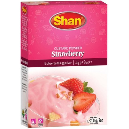 Shan Custard Powder Strawberry - 200 Gm (7 Oz)