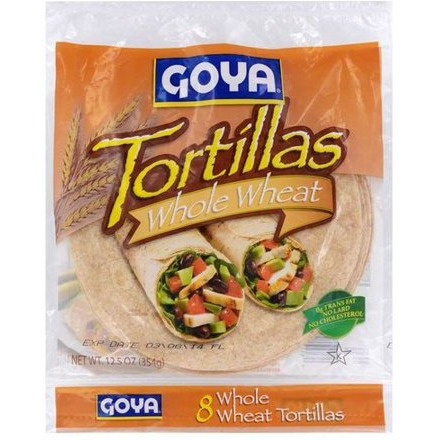 Goya Tortillas Whole Wheat 8pc - 12.5 Oz