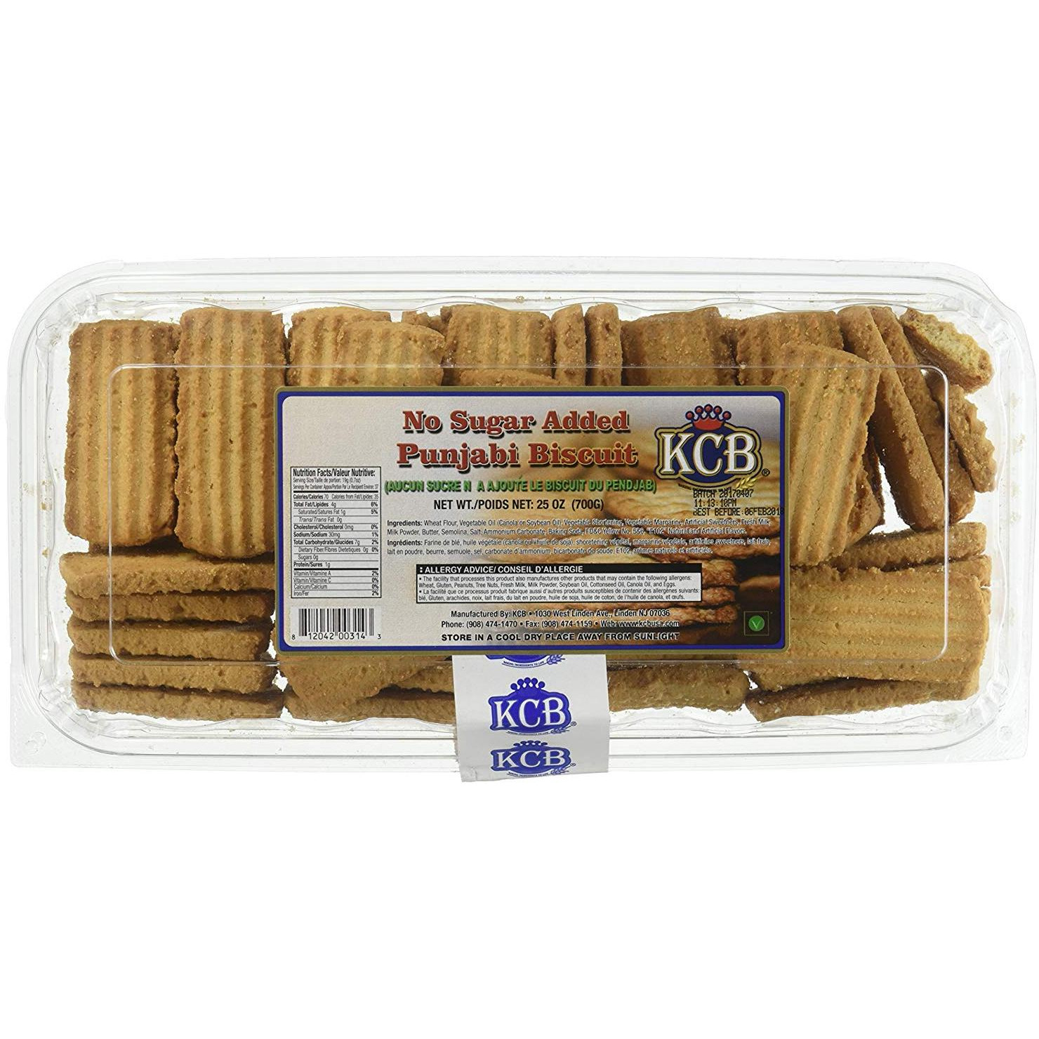 KCB No Sugar Addes Punjabi Biscuit - 25 Oz