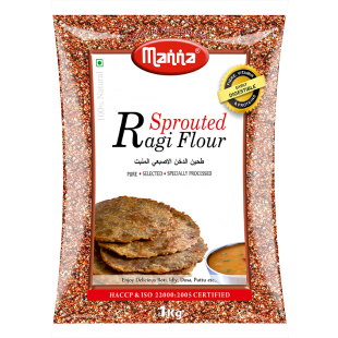 Manna Sprouted Ragi Flour - 1 Kg (2.2 Lb)