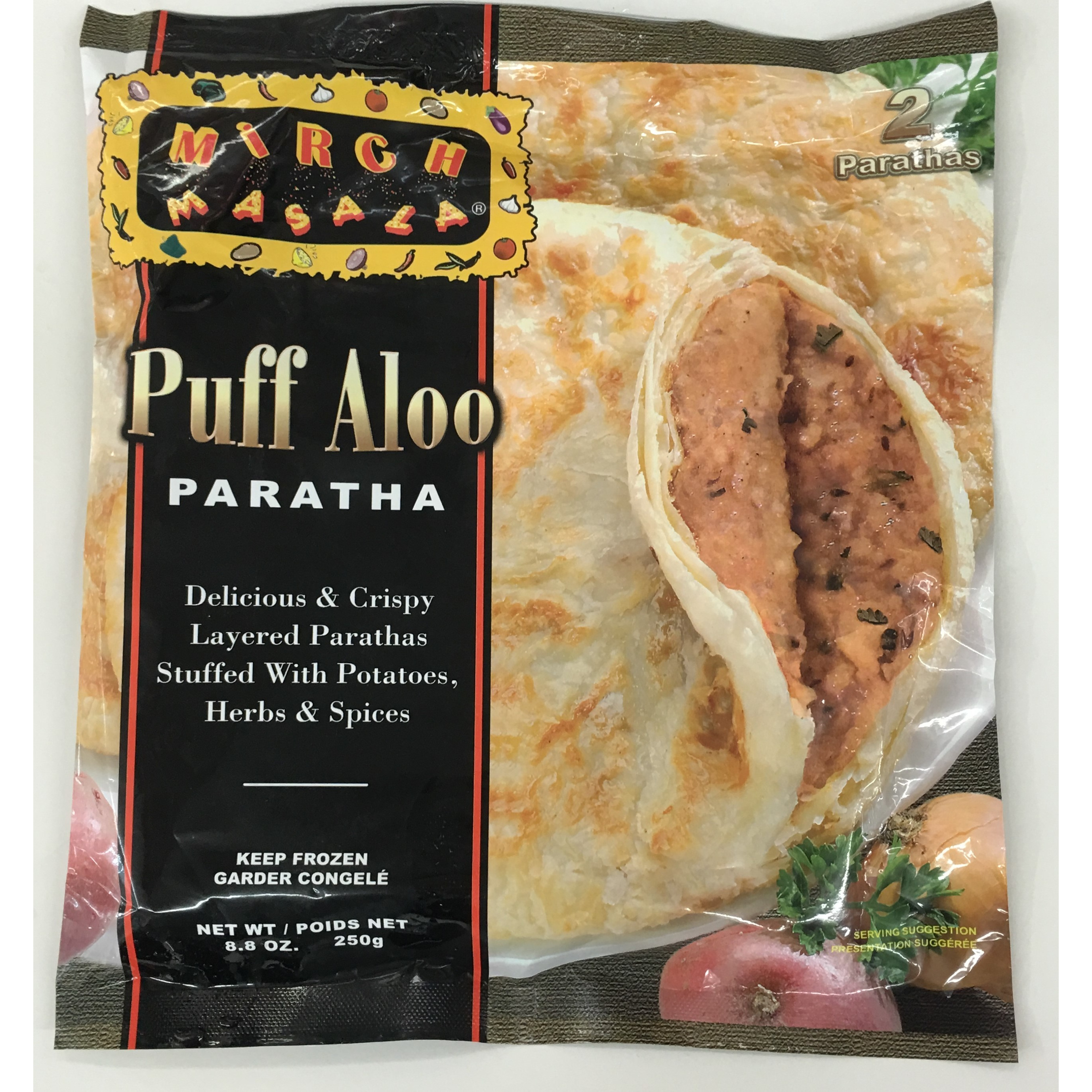 Mirch Masala Puff Aloo Paratha 2 Pc - 8.8 Oz