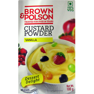 Brown And Polson Custard Powder Vanilla - 100 Gm (3.5 Oz)