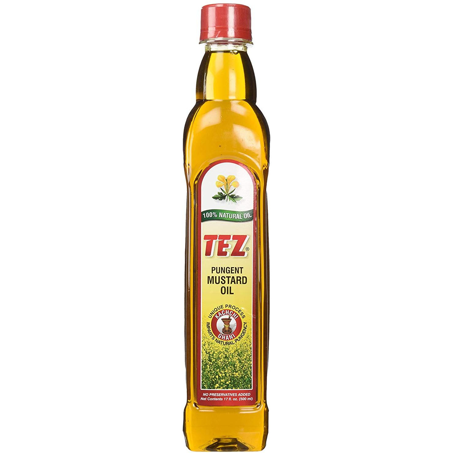 Case of 6 - Tez Premium Virgin Indian Mustard Oil - 64 Oz (1.90 L)