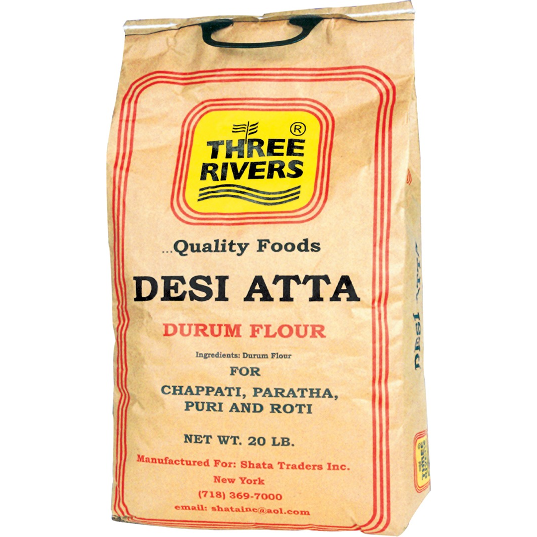 Three Rivers Desi Atta - 20 Lb