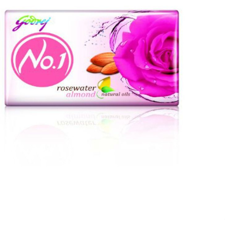 Case of 12 - Godrej No1 Rosewater & Almond Soap - 95 Gm (3.32 Oz)