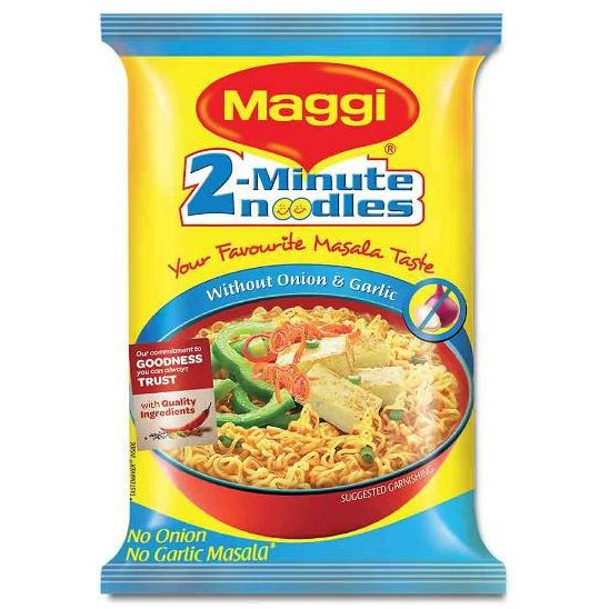 Maggi 2 Minute Noodles No Onion No Garlic - 70 Gm (2.46 Oz)