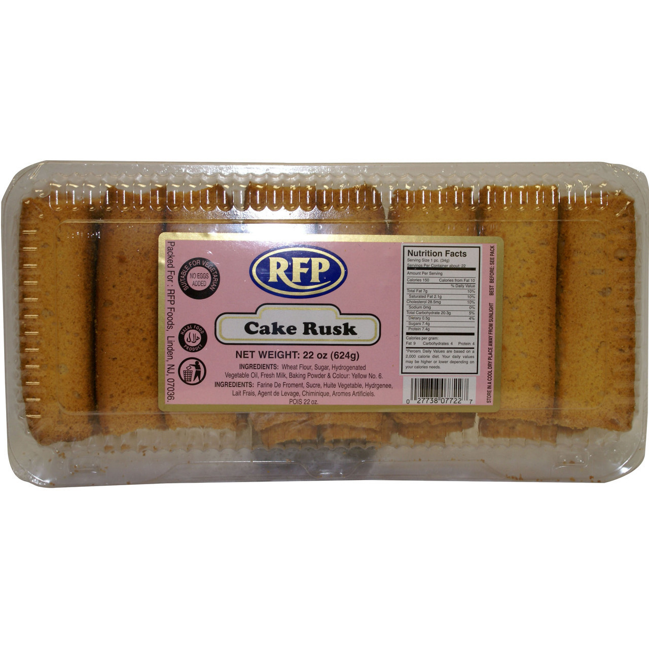 RFP Cake Rusk - 600 Gm (22 Oz) [FS]