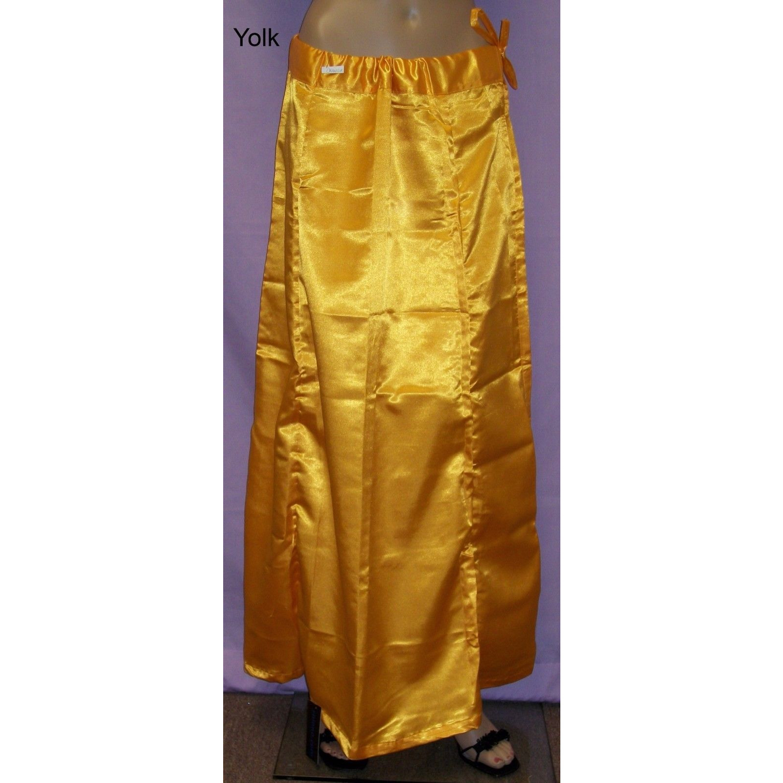 Petticoat 508 Satin Underskirt Inskirt Saree Petticoat Large Size Assorted Color (Color: Light Yellow #3452, Golden Yellow #3202,  Saffron Yellow #4195, Olive Green #3478, Celery Green #3817,  Bottle Green #3216, Light Green #7513,  Medium Green #3481, Peacock Green #7511, Parrot Green #3476, Turquoise Blue #3205,  Light Blue #3472, Burgundy #2630,  Maroon #2617, Red #3821,  Light Pink #4198,  Medium Pink #4200,  Melon Pink #3469,  Salmon Pink #3466,  Light Purple #3459,  Silver #7514,  Copper G