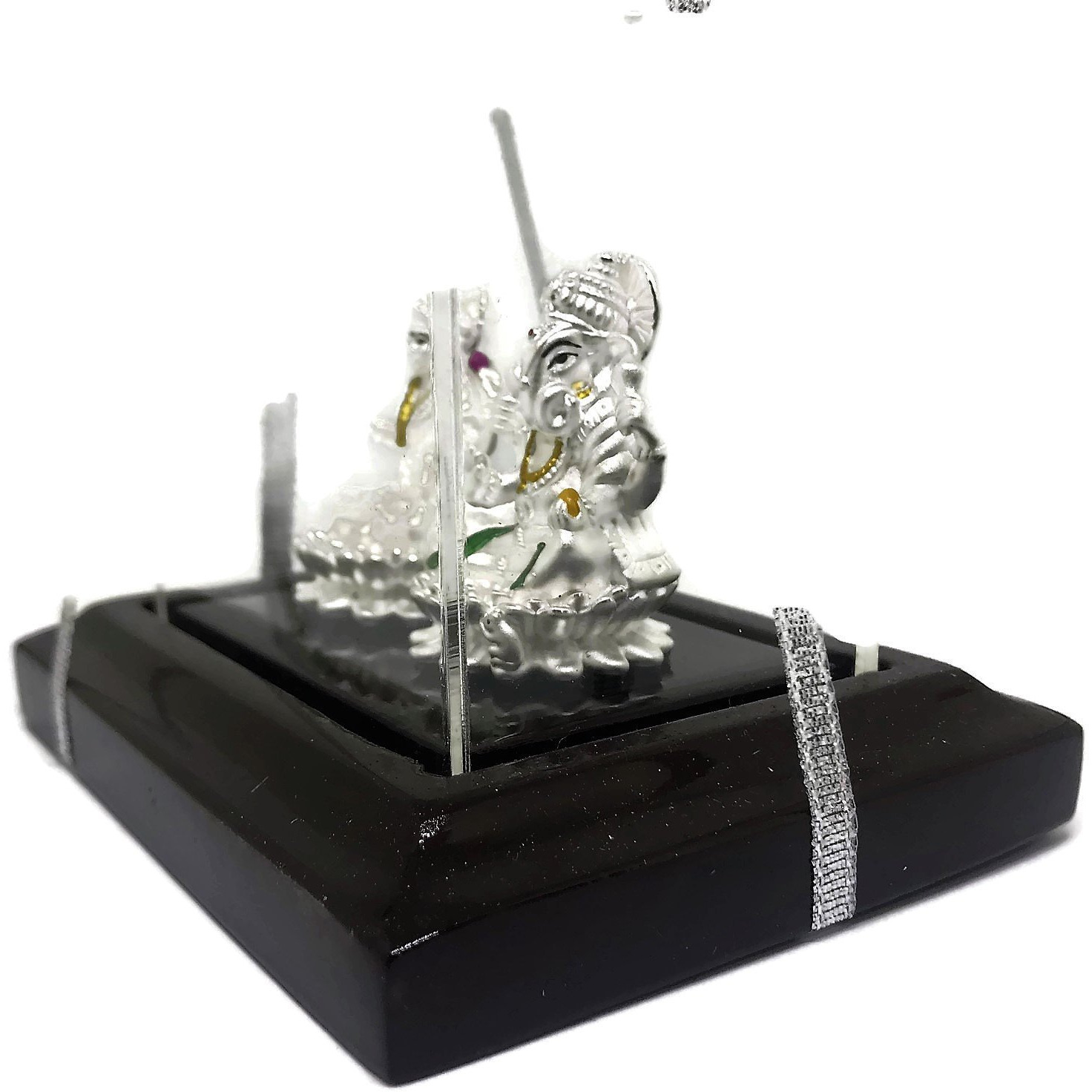 999 Pure Silver Ganesh & Lakshmi / Laxmi Idol / Statue / Murti (Figurine# 08) (Shipping: 1DAY EXPRESS SHIPPING (1 DAY) +$25.99 - 1.00 PM PST CUTOFF)