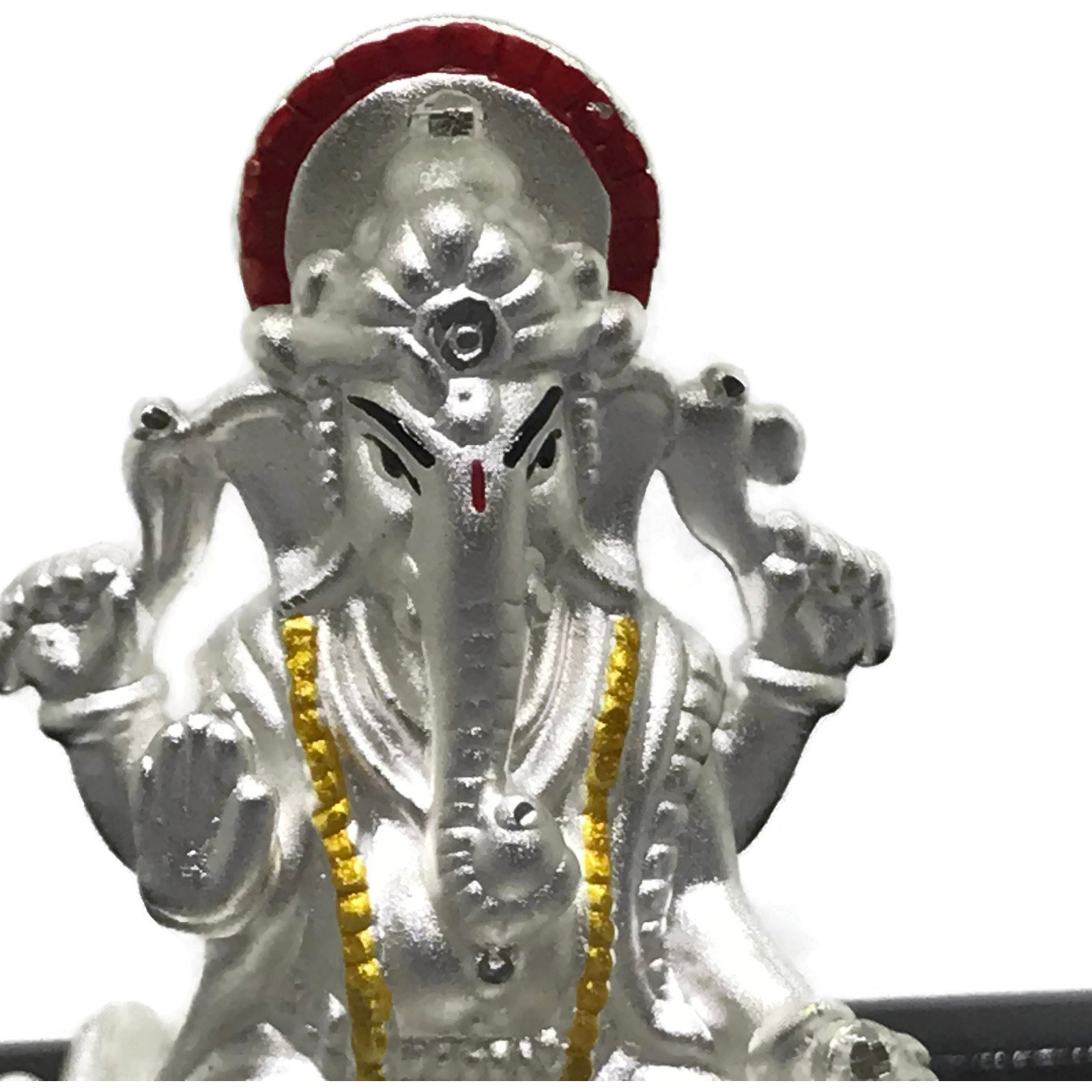 999 Pure Silver Ganesha/Ganpathi Idol/Statue / Murti (Figurine# 09) (Shipping:  (5-6 DAYS) +$0)