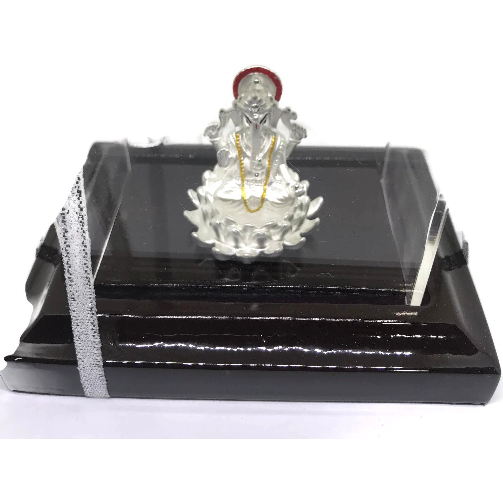 999 Pure Silver Ganesha/Ganpathi Idol/Statue / Murti (Figurine# 09) (Shipping:  (5-6 DAYS) +$0)