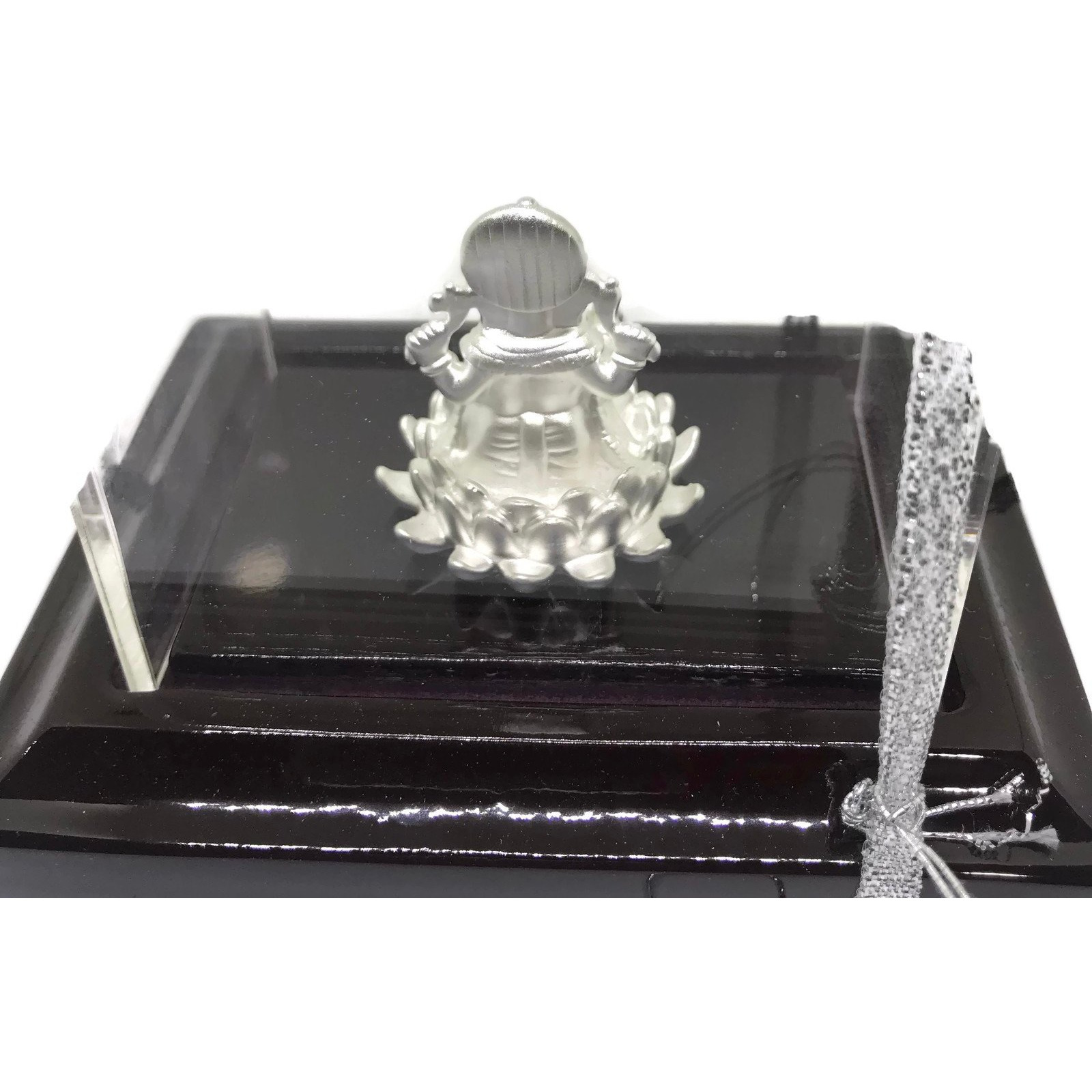 999 Pure Silver Ganesha/Ganpathi Idol/Statue / Murti (Figurine# 09) (Shipping:  (5-6 DAYS) +$0)