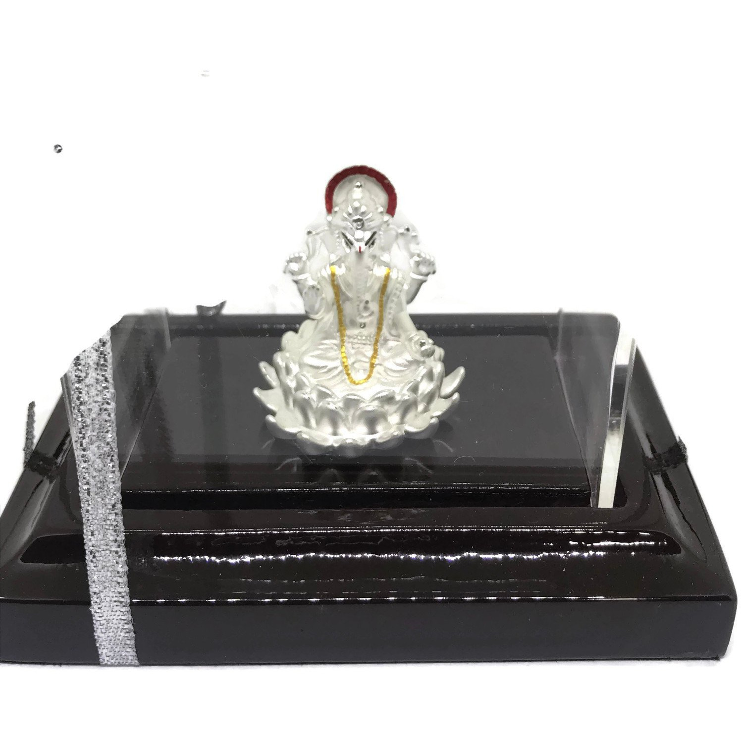 999 Pure Silver Ganesha/Ganpathi Idol/Statue / Murti (Figurine# 09) (Shipping:  (5-6 DAYS) +$0)