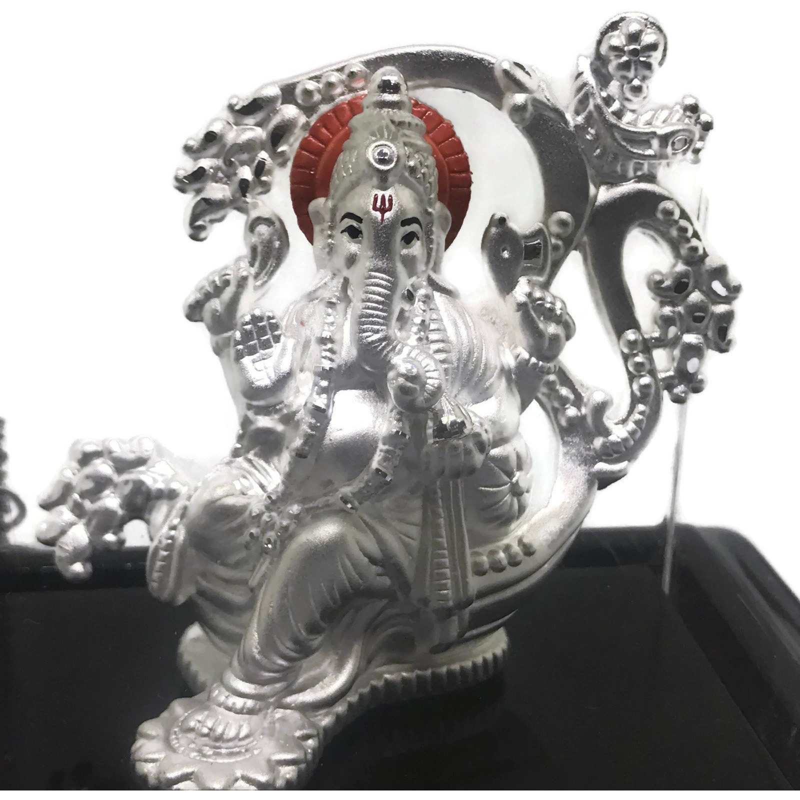 999 Pure Silver Ganesh Idol / Statue / Murti (Figurine# 19) (Shipping: STANDARD SHIPPING (4-5 DAYS) +$4.99)