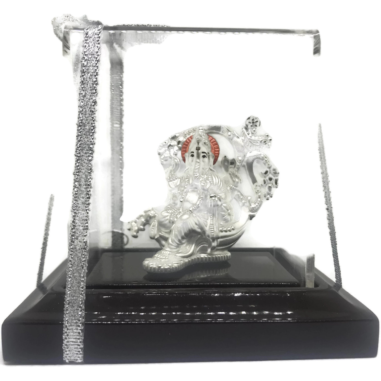 999 Pure Silver Ganesh Idol / Statue / Murti (Figurine# 19) (Shipping:  (5-6 DAYS) +$0	)